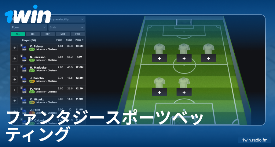 1Win日本でファンタジースポーツをプレイする