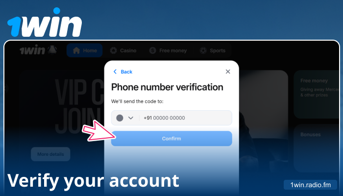 Verify your 1win account