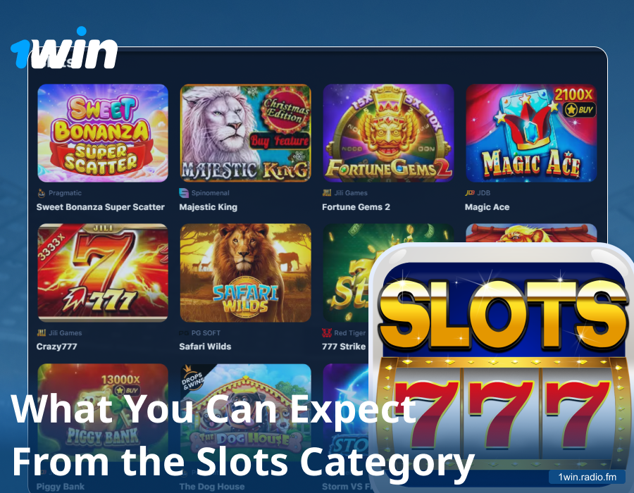 What players find inside 1win slot section