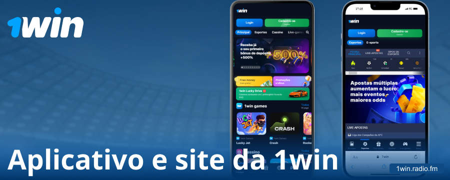 Aplicativo móvel para jogadores brasileiros do 1Win
