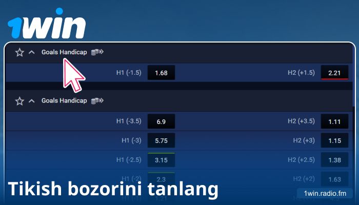 1Win O‘zbekistonda tikish bozorini tanlang