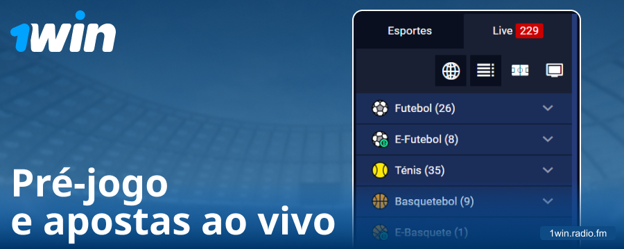 Tipos de competições no site 1Win BR