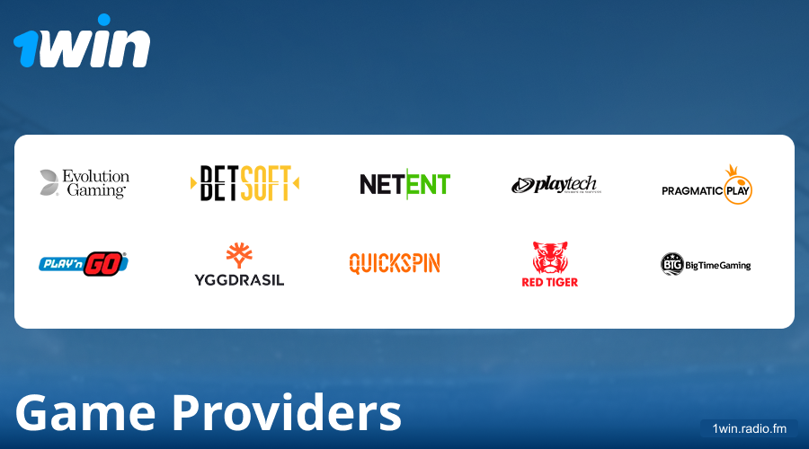 Casino game developers at 1Win