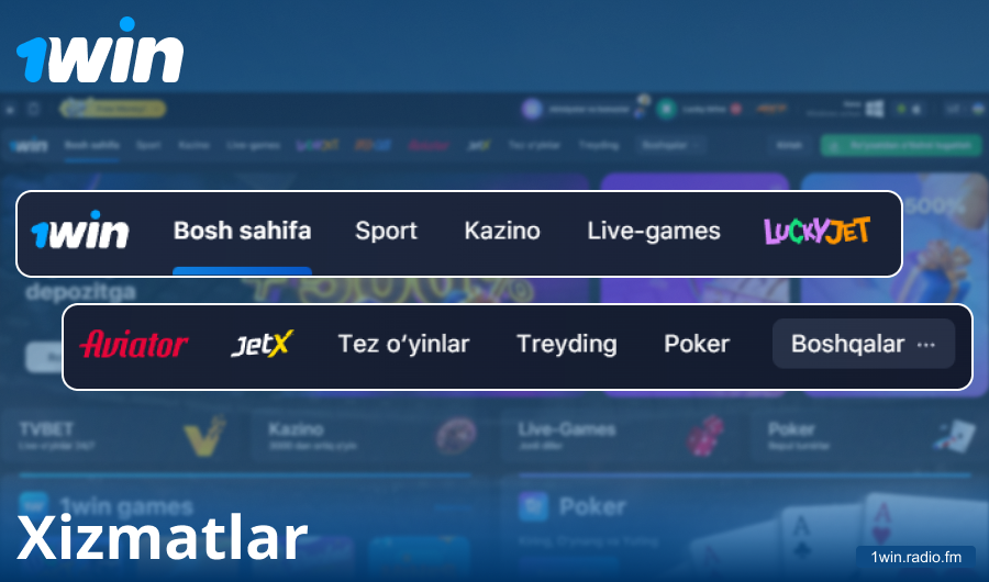 1Win O‘zbekiston saytidagi funksiyalar