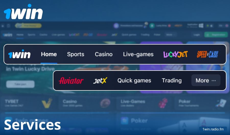 Features of the 1Win website