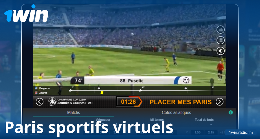 Jouer aux sports virtuels pour les joueurs français chez 1Win