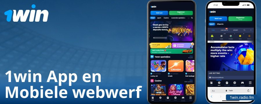 Selfoon app vir 1Win spelers