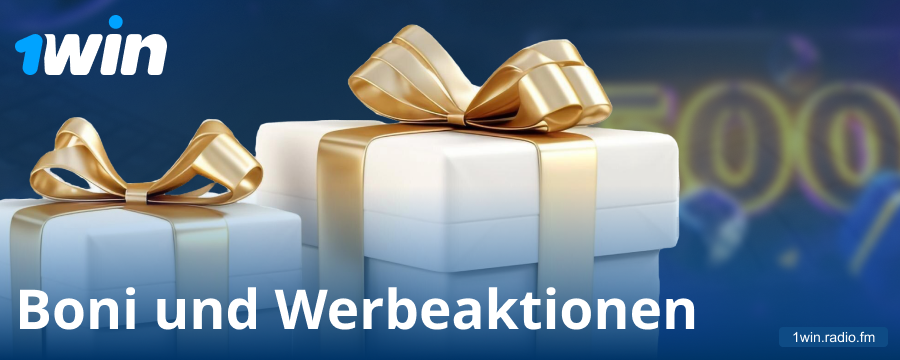 Boni für deutsche Spieler bei 1Win