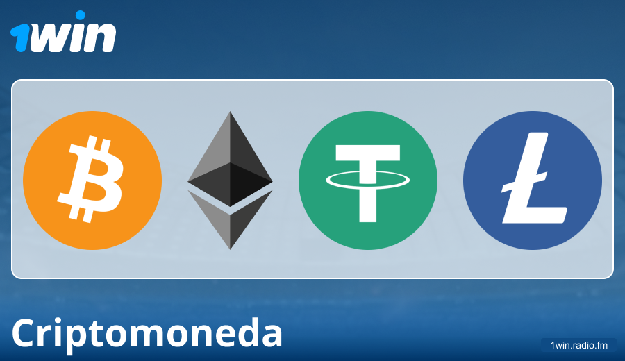 Características de pagos con criptomonedas en 1Win ES