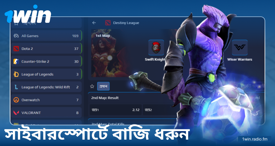 বাংলাদেশি বেটরদের জন্য 1Win ই-স্পোর্টস বেটিং