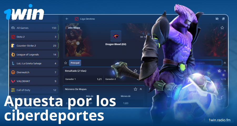 Apuestas en deportes electrónicos para apostadores españoles de 1Win