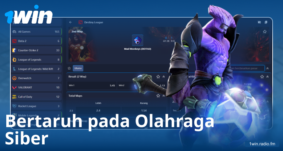 Taruhan E-Sports untuk Bettor Indonesia di 1Win