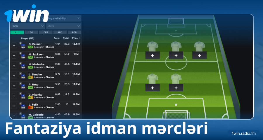 1Win Azərbaycanda fantaziya-idman oynamaq