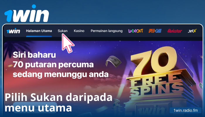 Pilih kategori sukan di 1Win