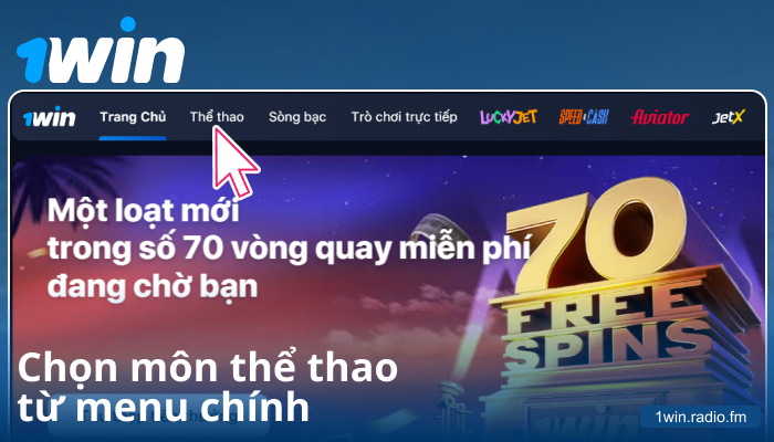 Chọn danh mục thể thao tại 1Win VN