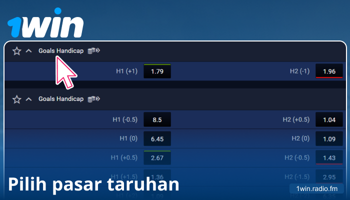 Pilih Pasar Taruhan di 1Win ID
