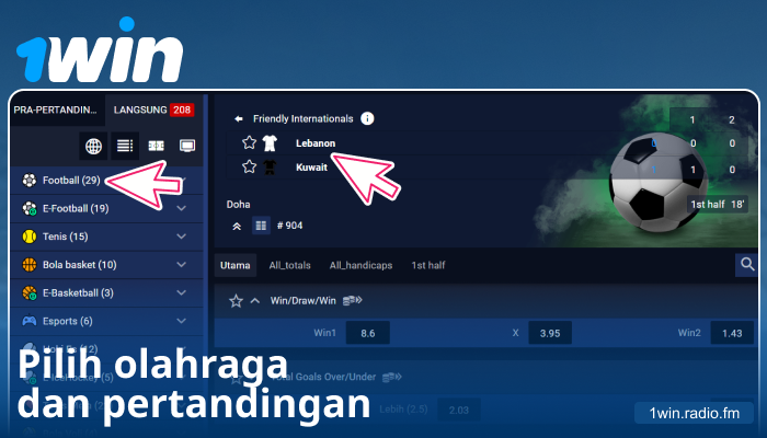 Pilih Acara Olahraga di 1Win ID