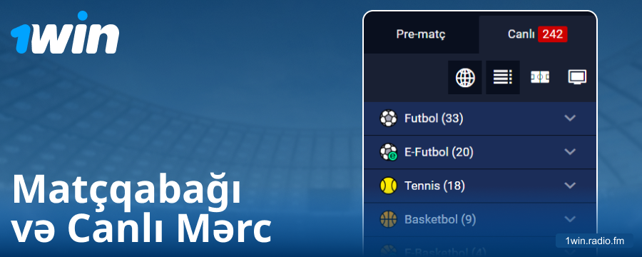1Win AZ saytında yarış növləri