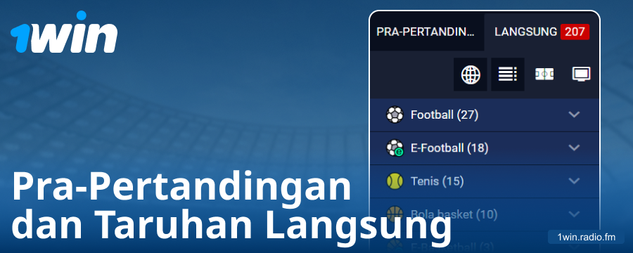 Jenis Kompetisi di Situs 1Win ID