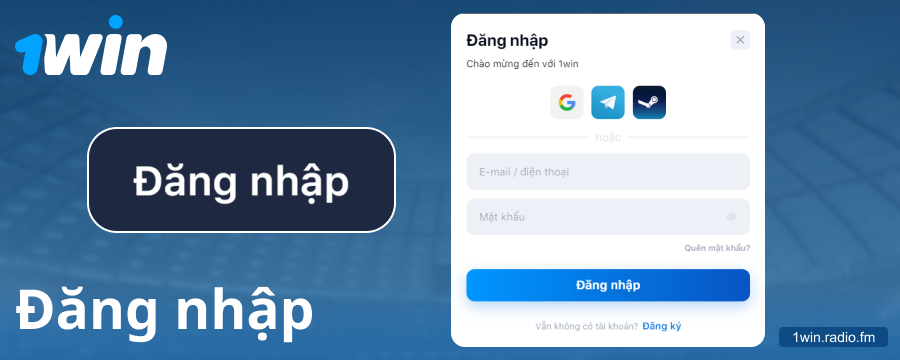 Đăng nhập vào tài khoản 1Win Việt Nam