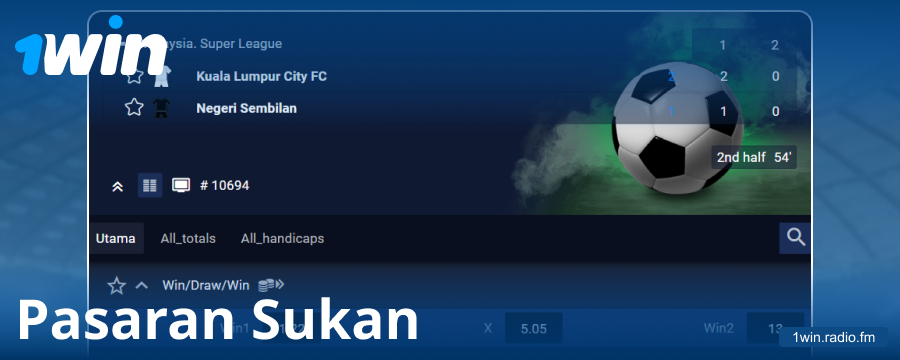 Pasaran pertaruhan untuk petaruh 1Win