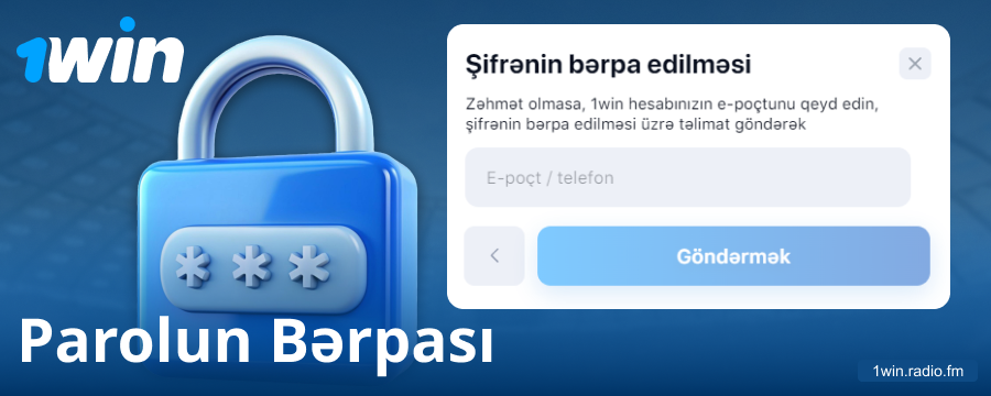1Win AZ saytında şifrəni dəyişmək