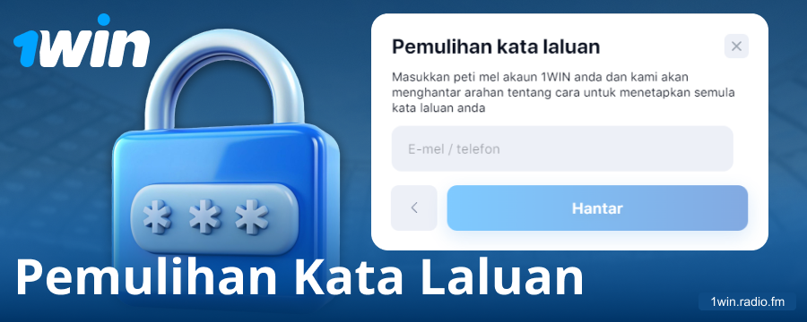 Tukar kata laluan di laman web 1Win