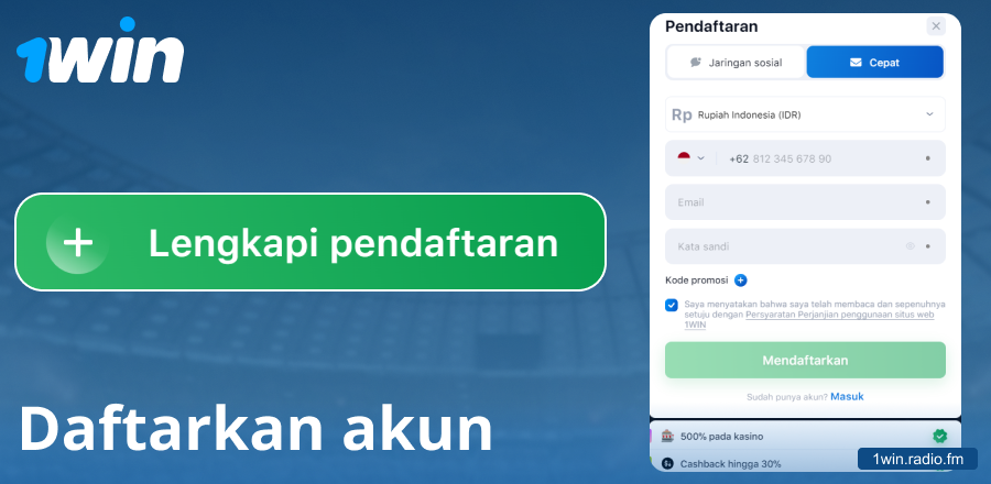 Buat Akun di Situs 1Win Indonesia