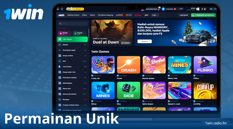 Permainan eksklusif 1Win