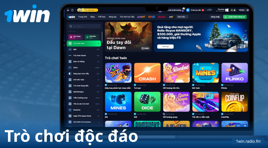 Trò chơi độc quyền của 1Win dành cho người Việt