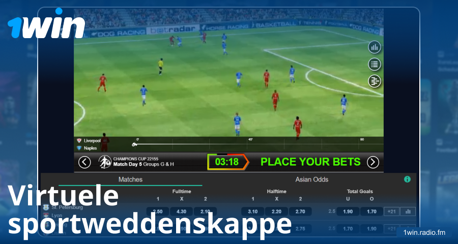 Speel virtuele sport vir 1Win spelers