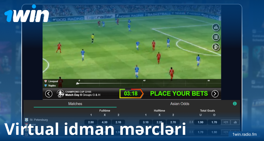 Azərbaycanlı oyunçular üçün virtual idman oynamaq 1Win