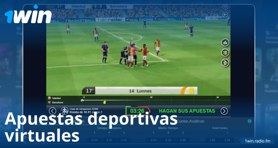 Jugar deportes virtuales para jugadores españoles de 1Win