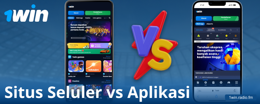 Perbandingan Aplikasi dan Browser 1Win ID
